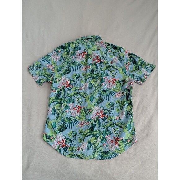 Ralph Lauren Button Down Hawaiian Shirt Men's XL Slim Floral Cotton Short Sleeve - Picture 2 of 6